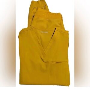 Dijon Yellow Jogger Scrub Set